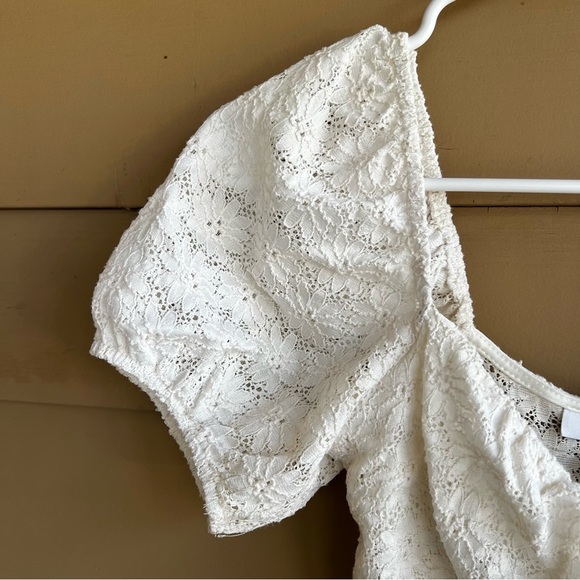 Topshop Cottagecore Crop Top - Size 4 - Festival Casual Summer - Picture 2 of 5